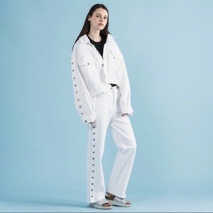 New Levi’s white high-rise Union Trouser jeans 28